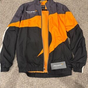 McLaren Unisex Orange and Black Racing Windbreaker Jacket